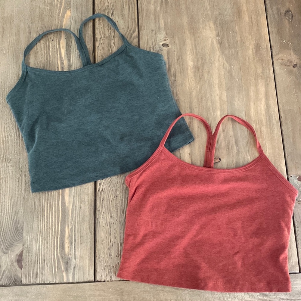 Two Beyond Yoga Spacedye Racerback Crops